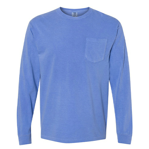 Comfort Colors Adult Long Sleeve Pocket Tee Ugp Custom Printing
